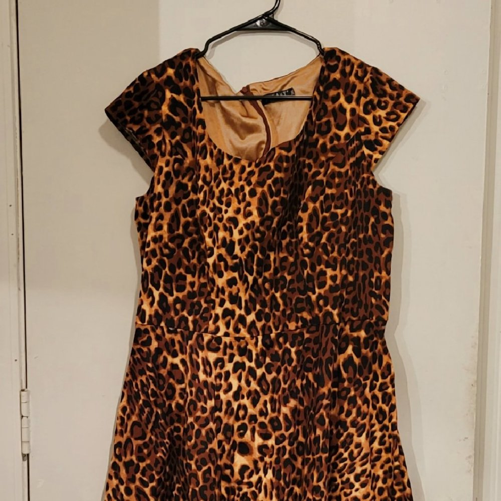 Leopard Print Pinup Dress
